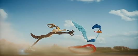 Wile E. Coyote chasing the Road Runner across the desert